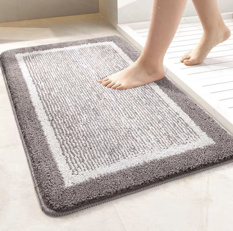 Cartoon imitation cashmere bathroom mat, quick drying and absorbent mat at the entrance, anti slip and thickened bedroom carpet